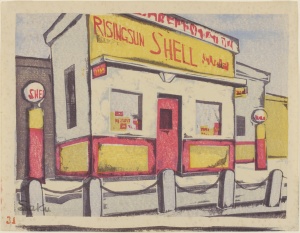 Rising Sun Shell, Showa Street (#84), 6/1/1930, by Fukazawa Saku
